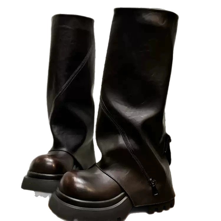 New Autumn Women's High Boots With Zippers And Thick Soles foto 3