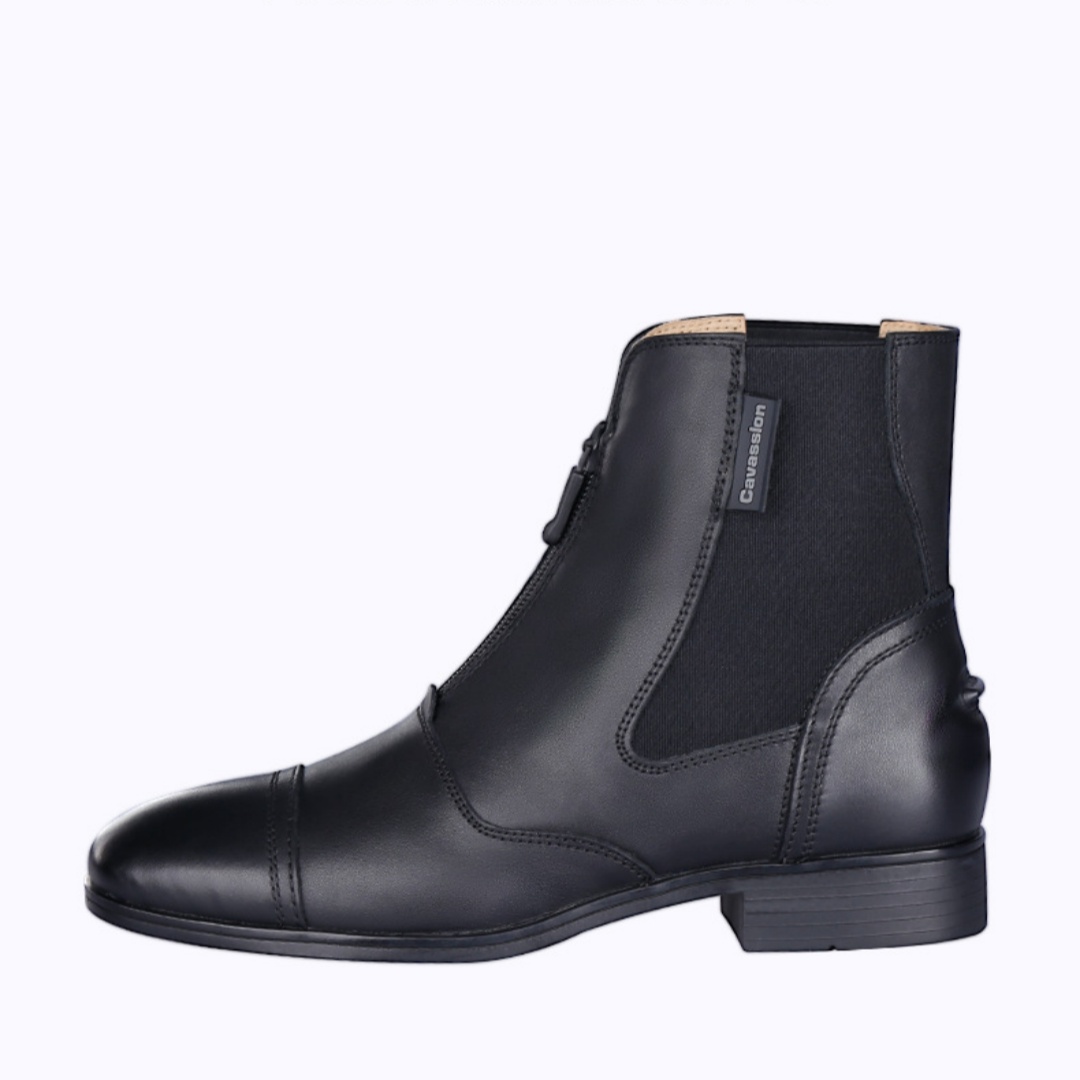 Riding Equestrian Cowhide Ankle Boots foto 2