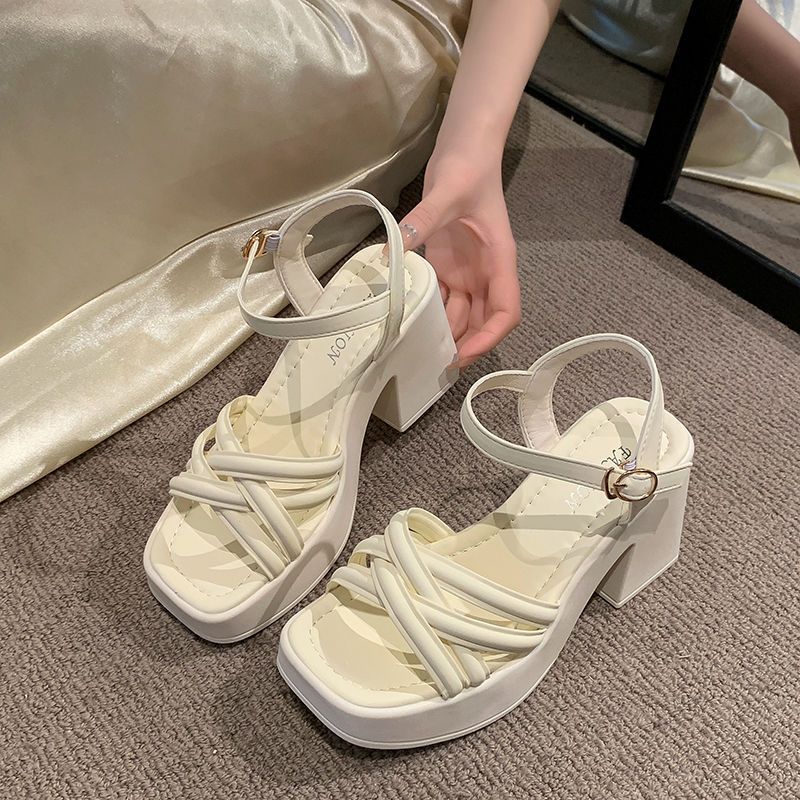 Women's Fashionable Casual Waterproof High-Heel Sandals foto 2