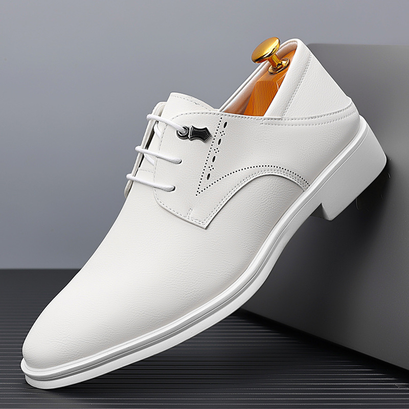 Men's Dress Shoes British Business Soft Leather Pointed Toe foto 4
