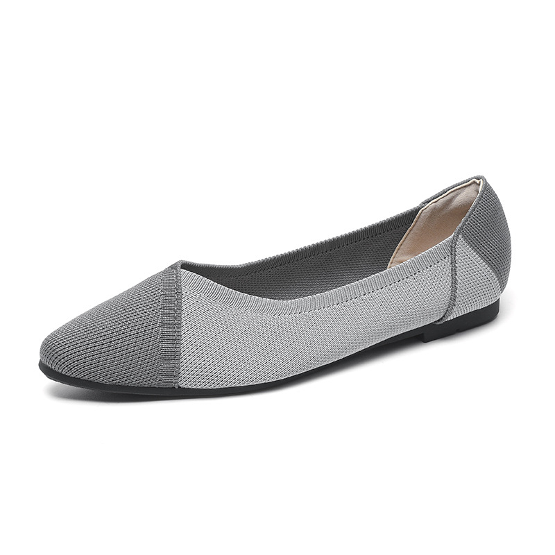 Flying Woven Knitted Shoes Color Matching Chic Soft Bottom Breathable Shoes foto 3