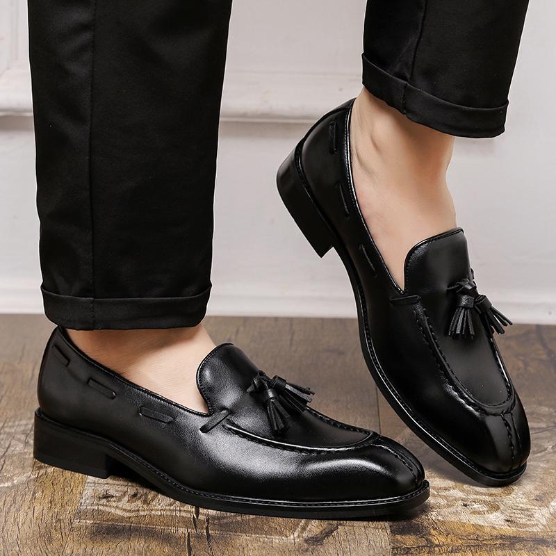 Men's Formal Wear Business Four Seasons New Tassel Small Leather Shoes foto 3