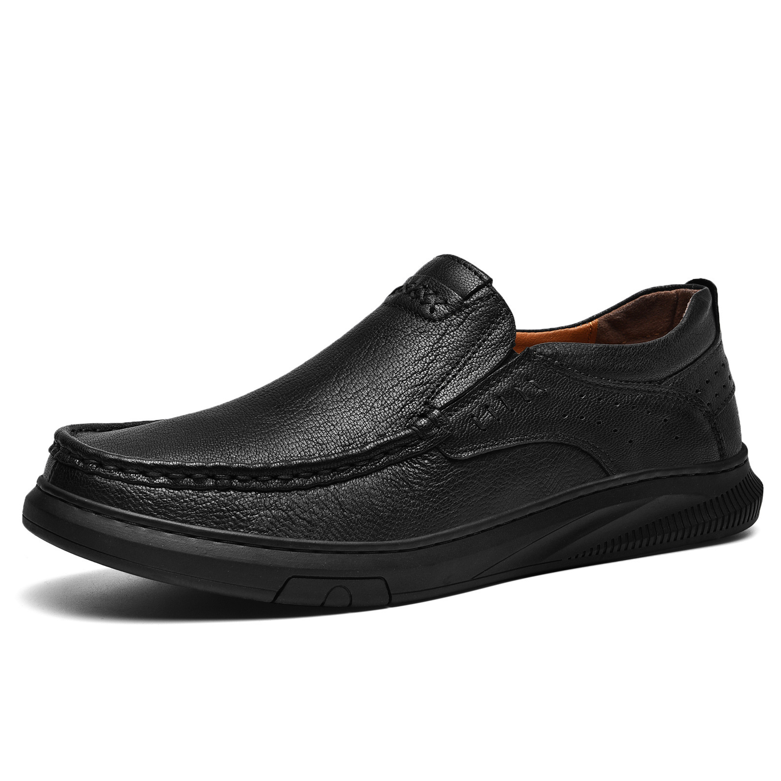 Top Layer Cowhide Men's Shoes Slip-on foto 3