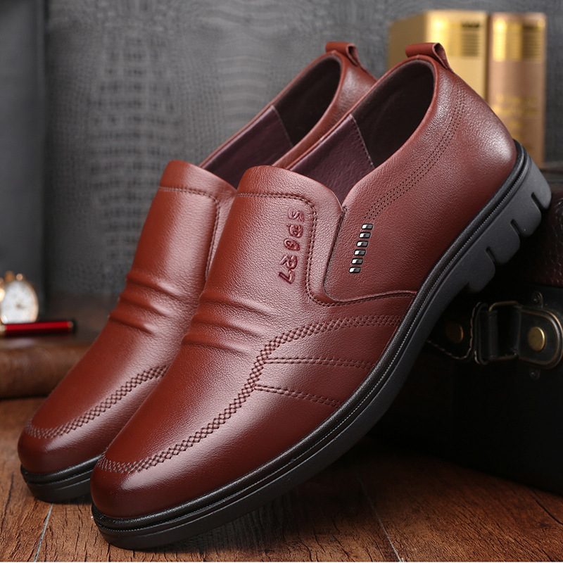 Men's Soft-soled Non-slip Casual Leather Shoes foto 2