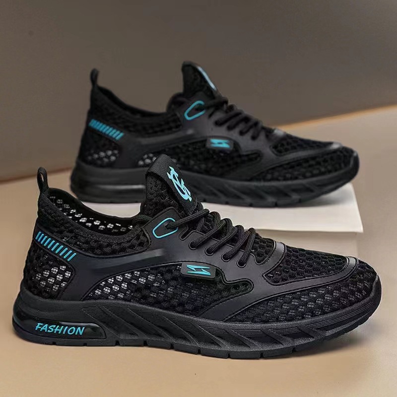 Men's Shoes Summer Hollow Breathable Casual Versatile Soft Bottom foto 3