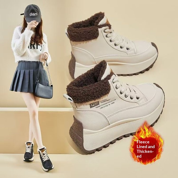 High-top Cotton Shoes With Thick Soles New Dad-style Kicks For Winter foto 5