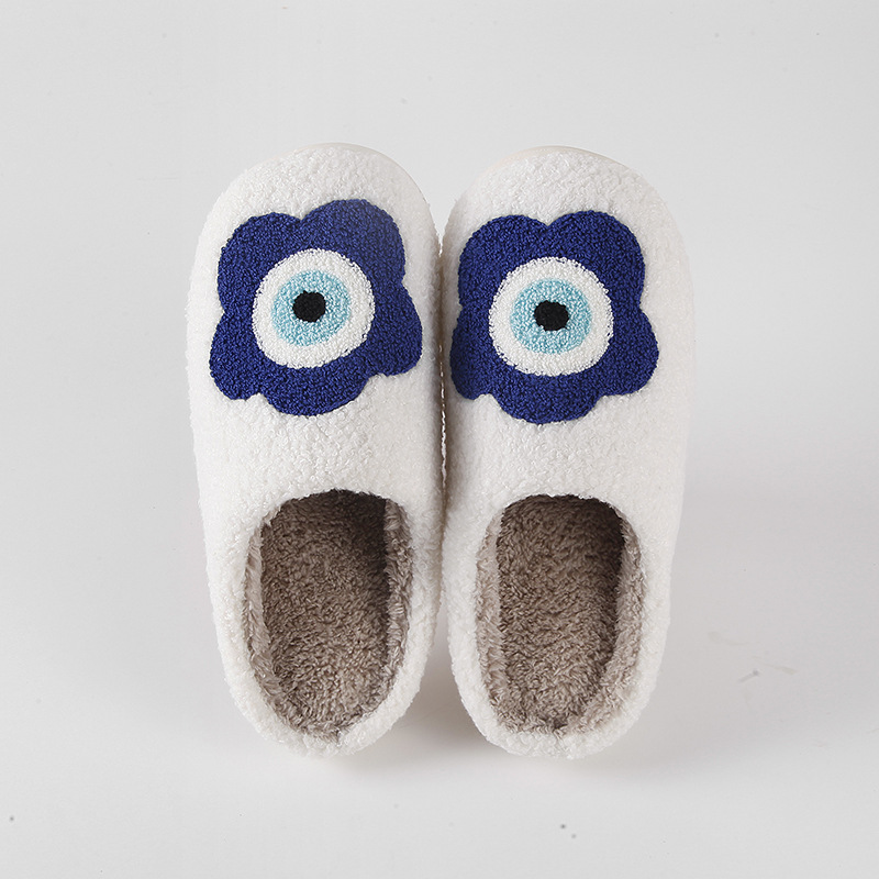 Cozy Home Flower-Eye Warm Winter Cotton Slippers foto 2