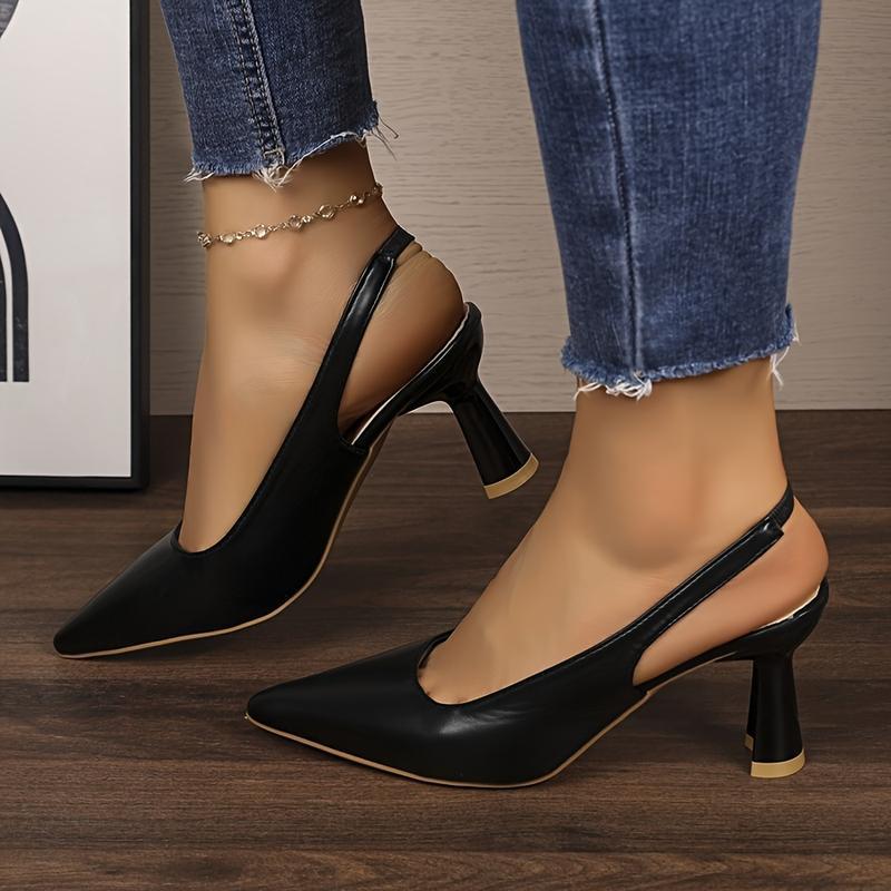 Women's Pointed Toe Stiletto Heel Pumps Elegant White foto 4