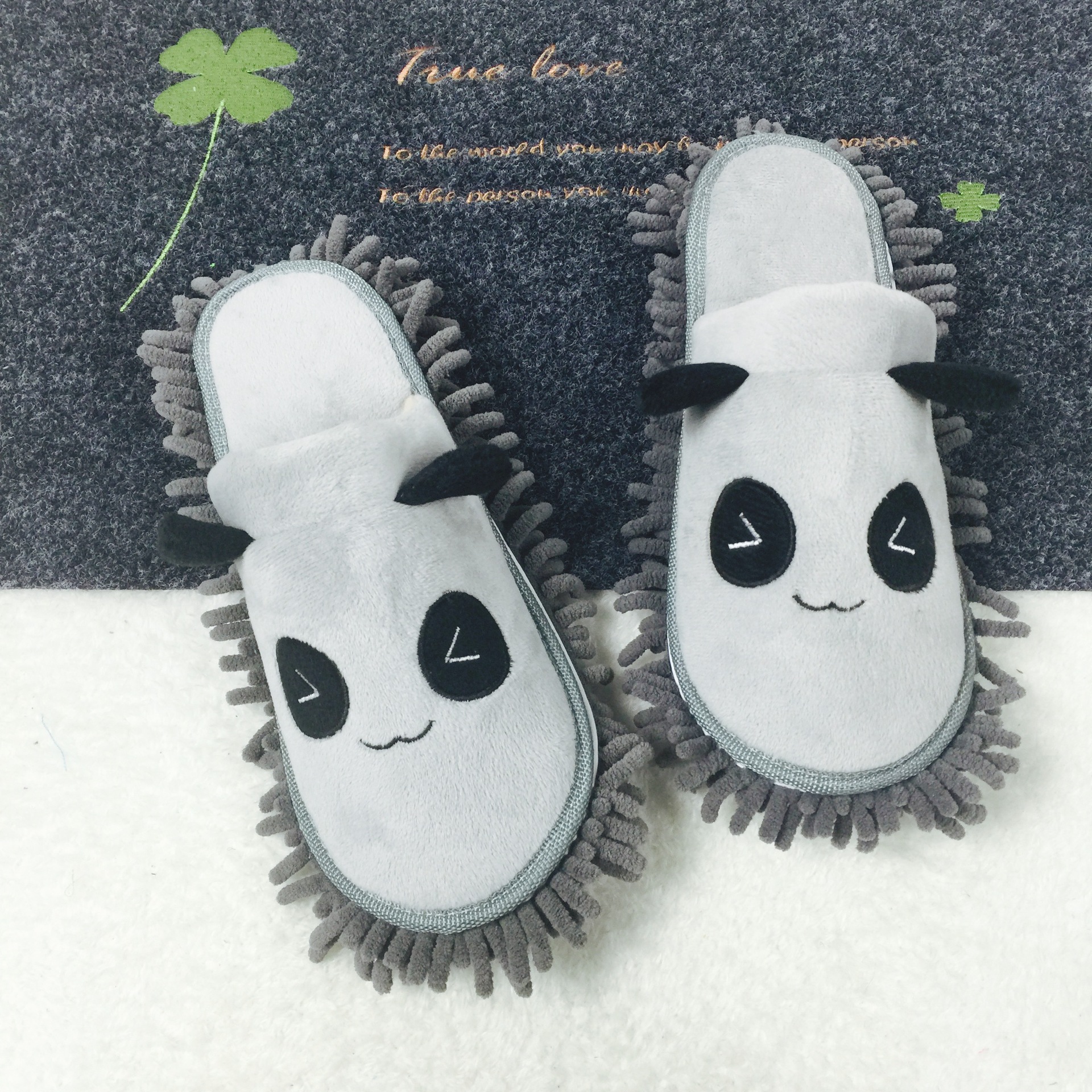 Cute Panda National Treasure Lazy Mute Slippers Removable And Washable