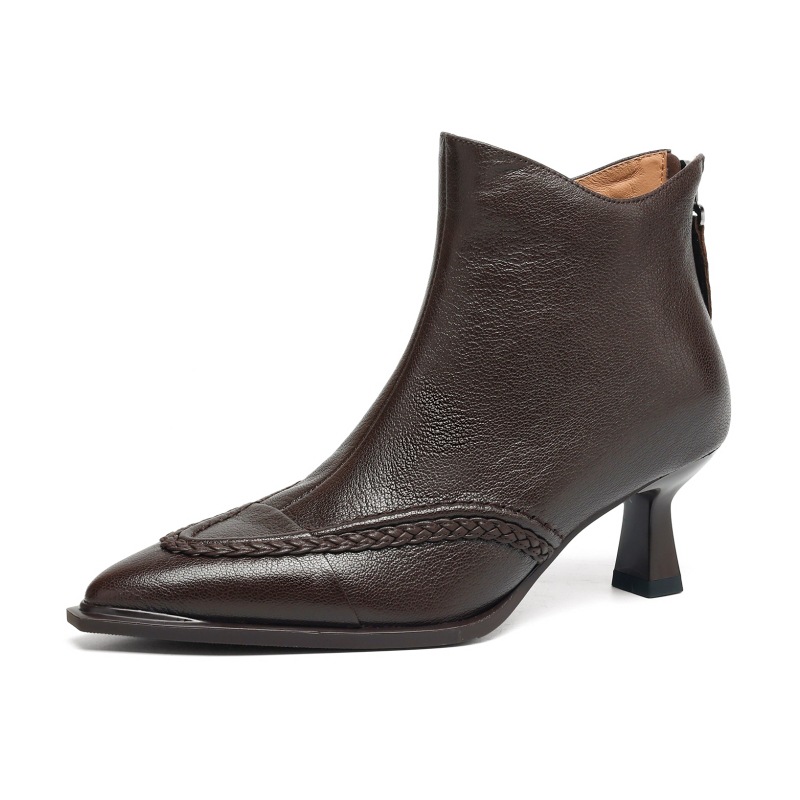 Pointed-toe Slimming Fleece-lined Womens Stiletto Heels With A Back Zipper foto 4