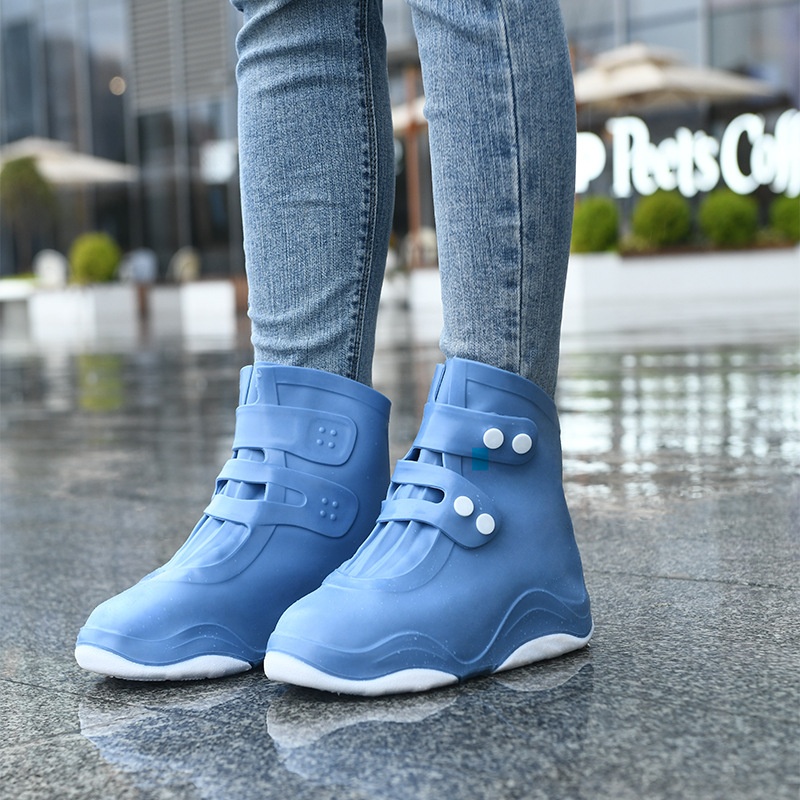 Men's And Women's Waterproof Shoe Cover Silicone Non-slip Wear-resistant foto 2