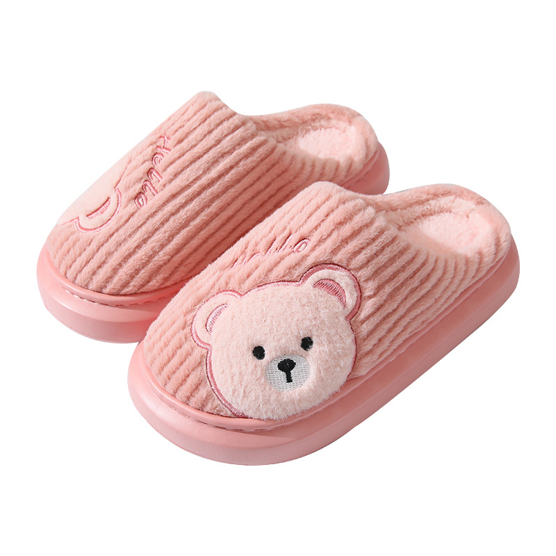 EVA Thick-soled Cotton Slippers Cartoon Bear Plush Cotton Slippers foto 5