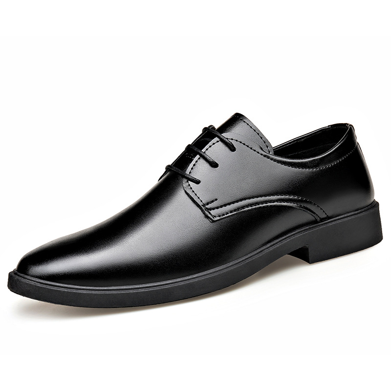 Soft Leather Soft Bottom Youth British Style Casual Formal Wear Leather Shoes foto 2