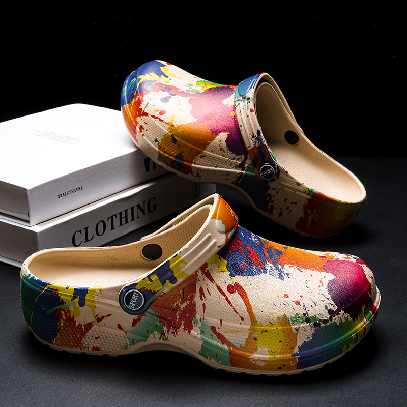 Fashion Personalized Printed Design Beach Sandals Men foto 5
