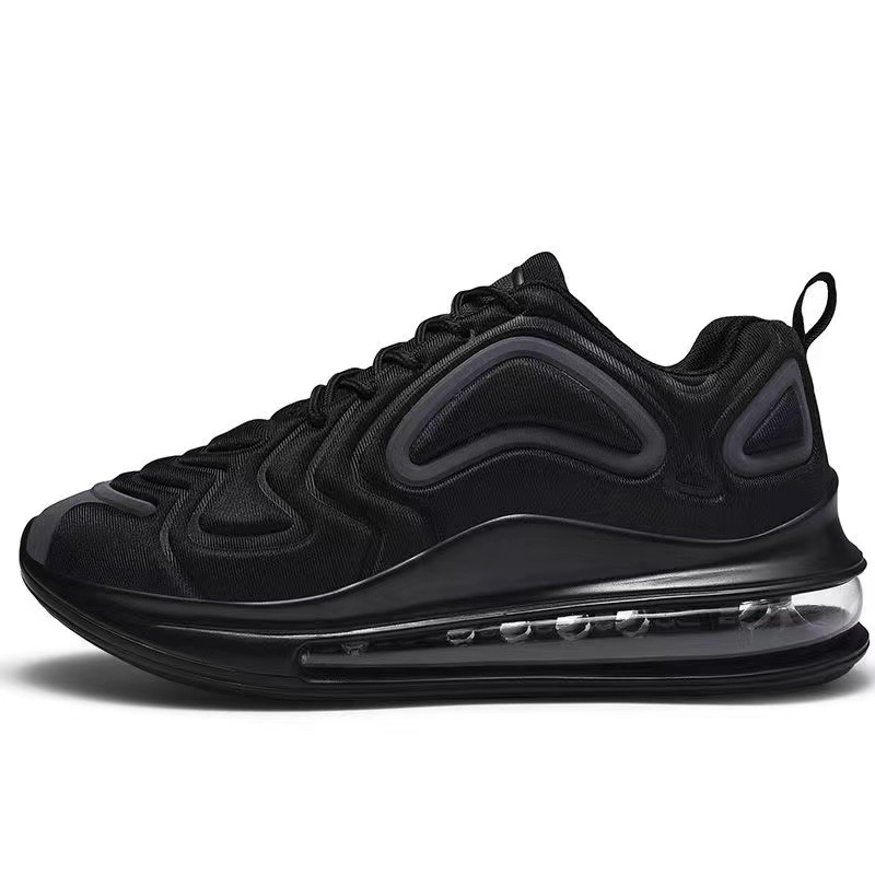 Casual Air Cushion Black Shoes Men Outdoor Breathable Lace-up Sneakers Running Sports Shoes foto 2
