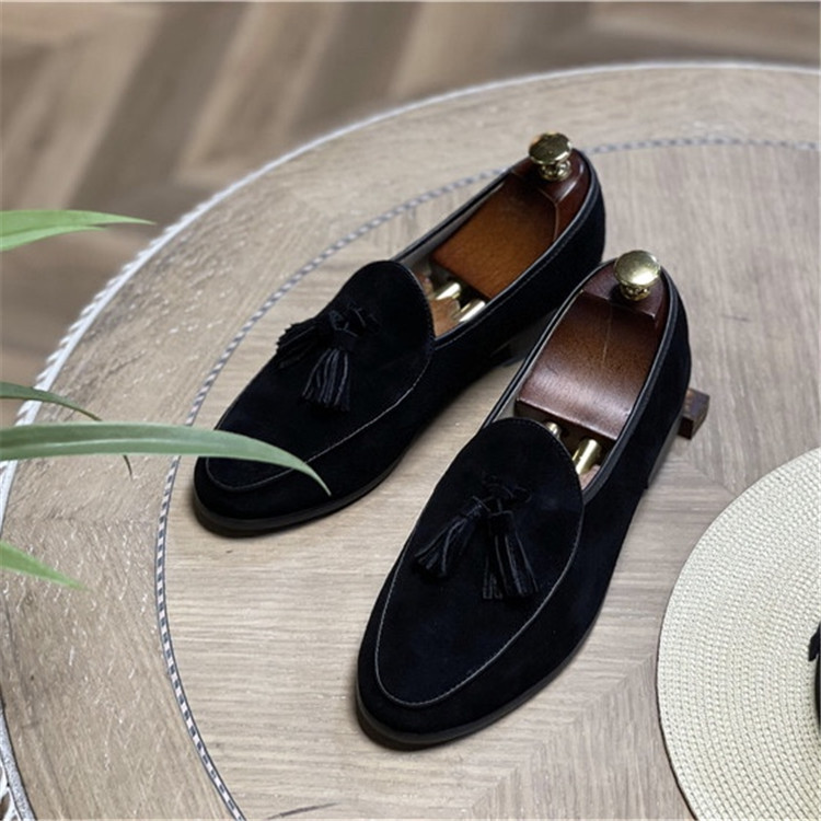 Fashion Retro British Beanie Shoes Men's Tassel Slip-on foto 5