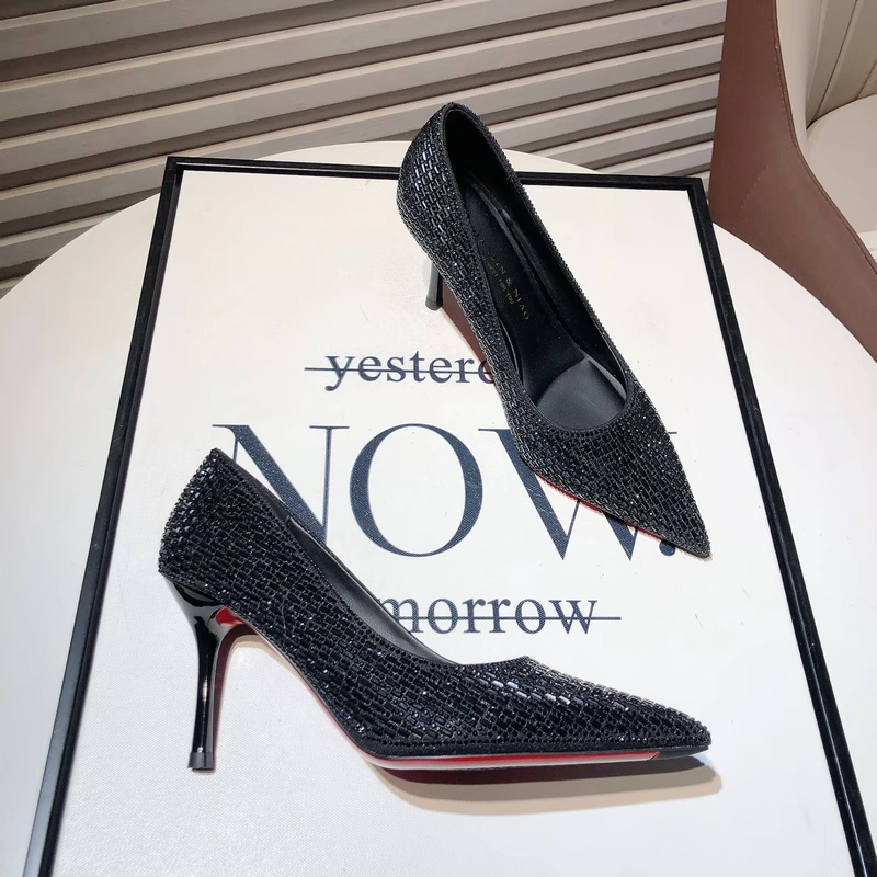 Pointed Stiletto Heel Silver High Heel Banquet Wedding Shoes foto 2
