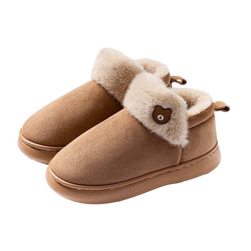 Thick Bottom And Warm Keeping Plus Velvet Bag With Confinement Woolen Slipper foto 2