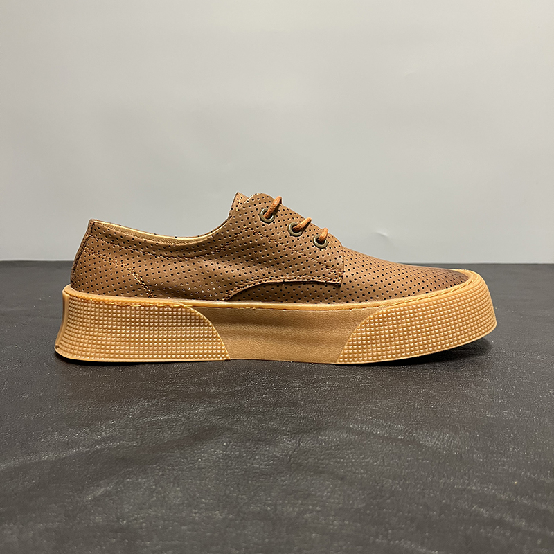 Breathable Comfortable Casual Shoes Soft Leather White Shoes foto 5