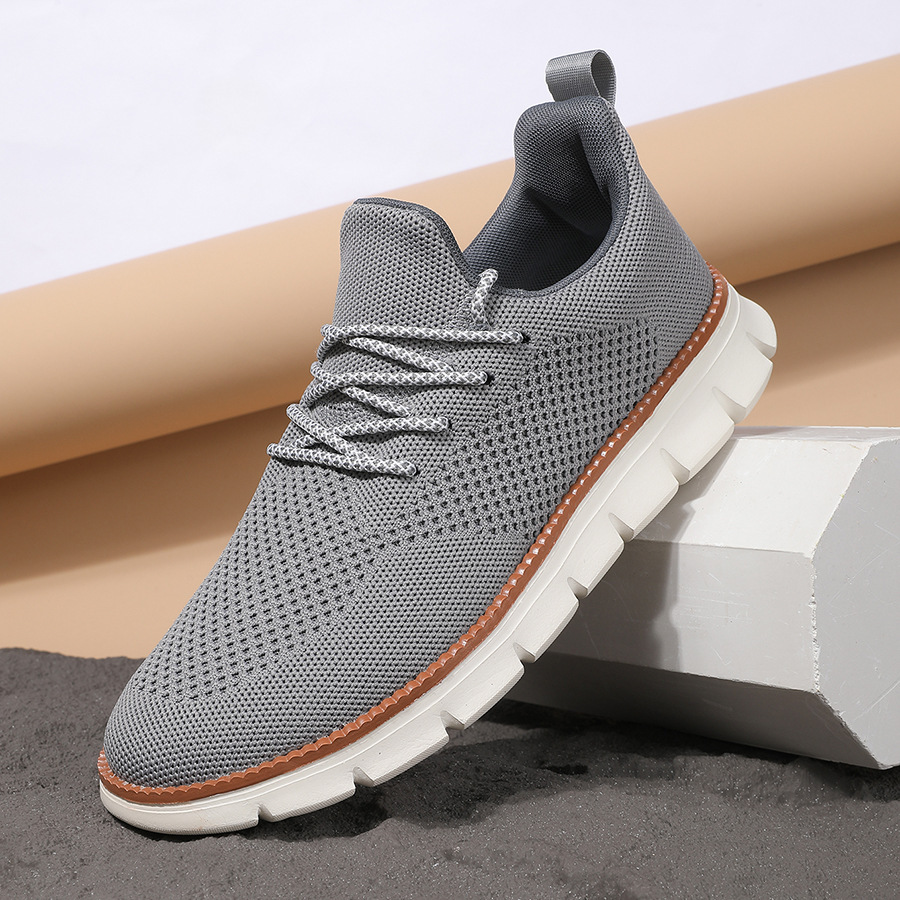 Men's Fashionable Flying Woven Surface Breathable Sneaker foto 4