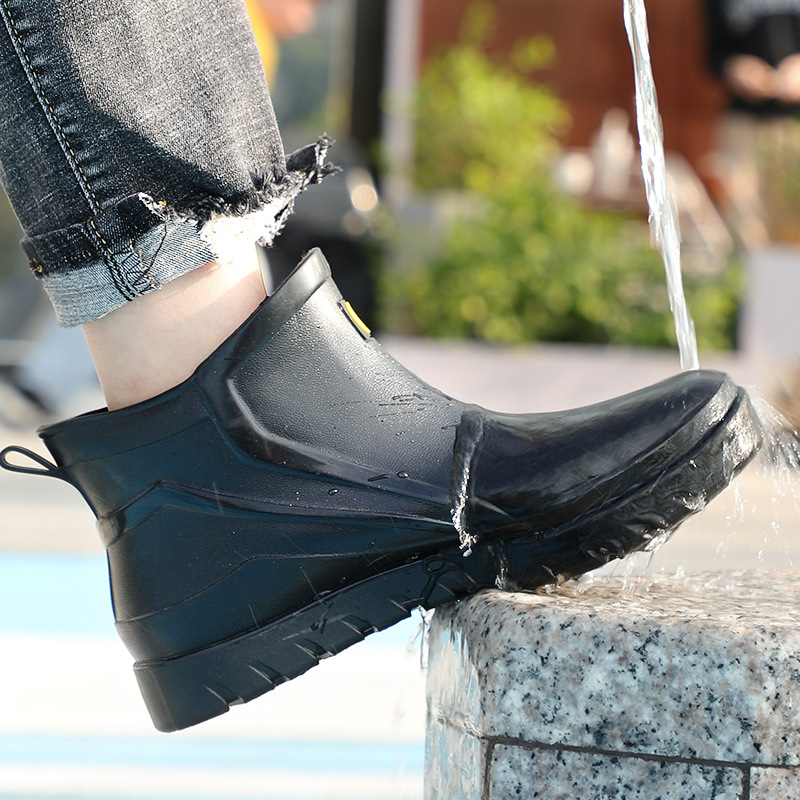 Men's Fashion Personalized Rain Boots Fleece-lined Warm foto 4