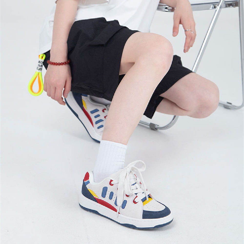 Color Blocking Splicing Skateboard Shoes foto 4
