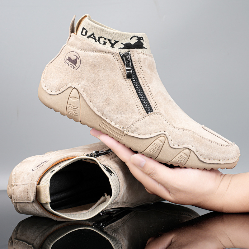Martin Boots Men's Genuine Leather Plus Size Men's Shoes Independent Station High-top Wear-resistant Outdoor Break foto 4