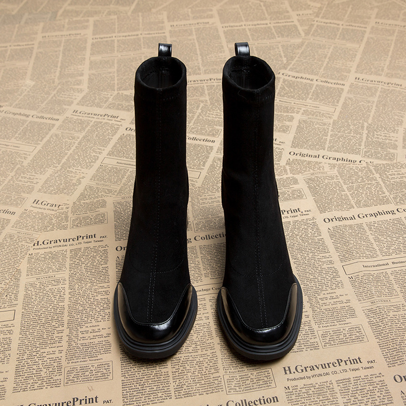 Genuine Leather Skinny Women's Short Martin Boots foto 5