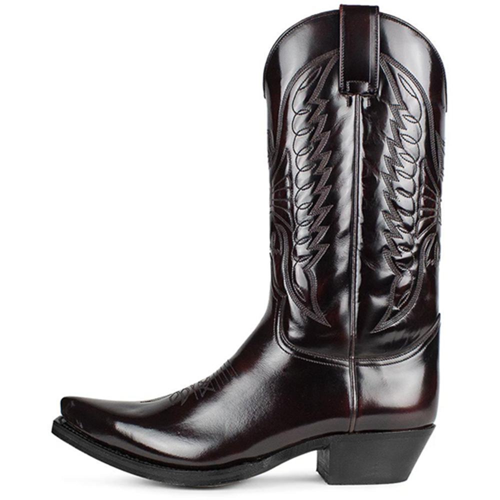 European And American Men's And Women's Embroidered Pointed High Heel Western Cowboy Boot foto 4