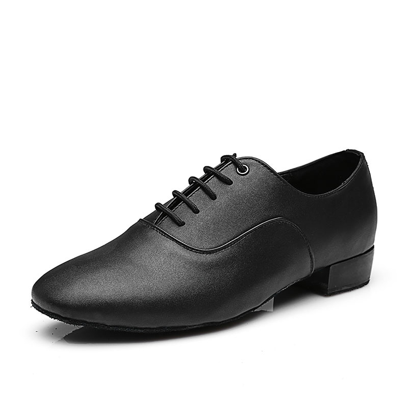 Latin Dance Shoes Men's Mid Heel Soft Bottom Practice Shoes foto 2