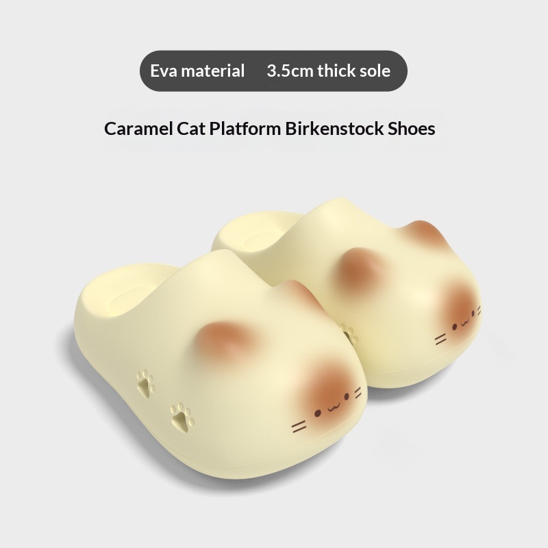 Horse Year New Arrival Cute Caramel Cat-Paw Birkenstock-Style Shoes For Women foto 2