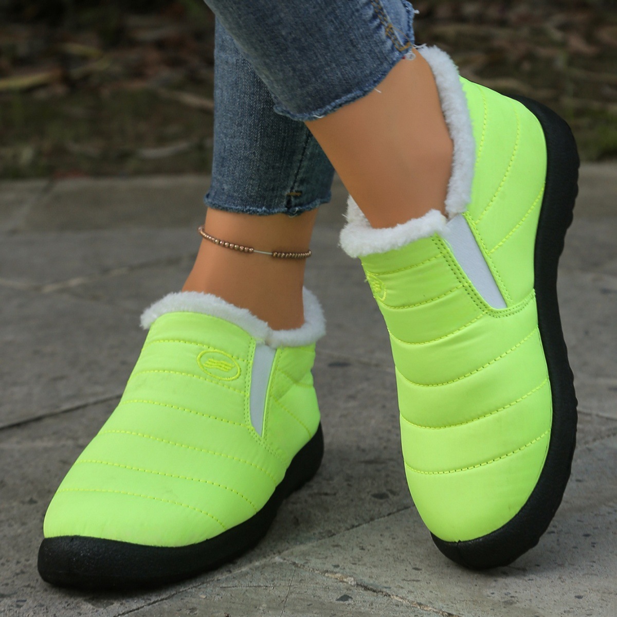 Plus Size Cotton Boots Fleece Lined Padded Warm Keeping Casual Shoes foto 3