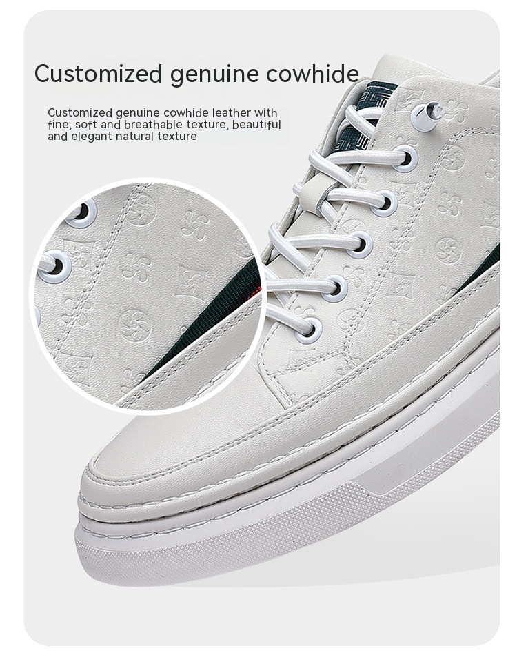 Cowhide Men's Casual Soft Bottom Fashion Shoes foto 5