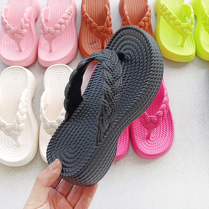 EVA Candy Color Soft Bottom Clip Toe Flip-flops foto 2