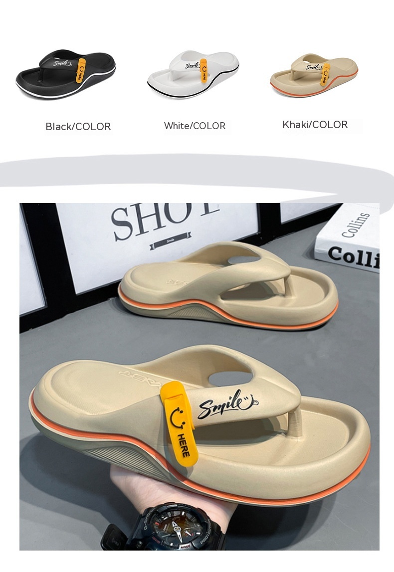Casual Flip Flops Men's Outer Wear Plus Size All-matching Beach Shoes Men's Slippers foto 2