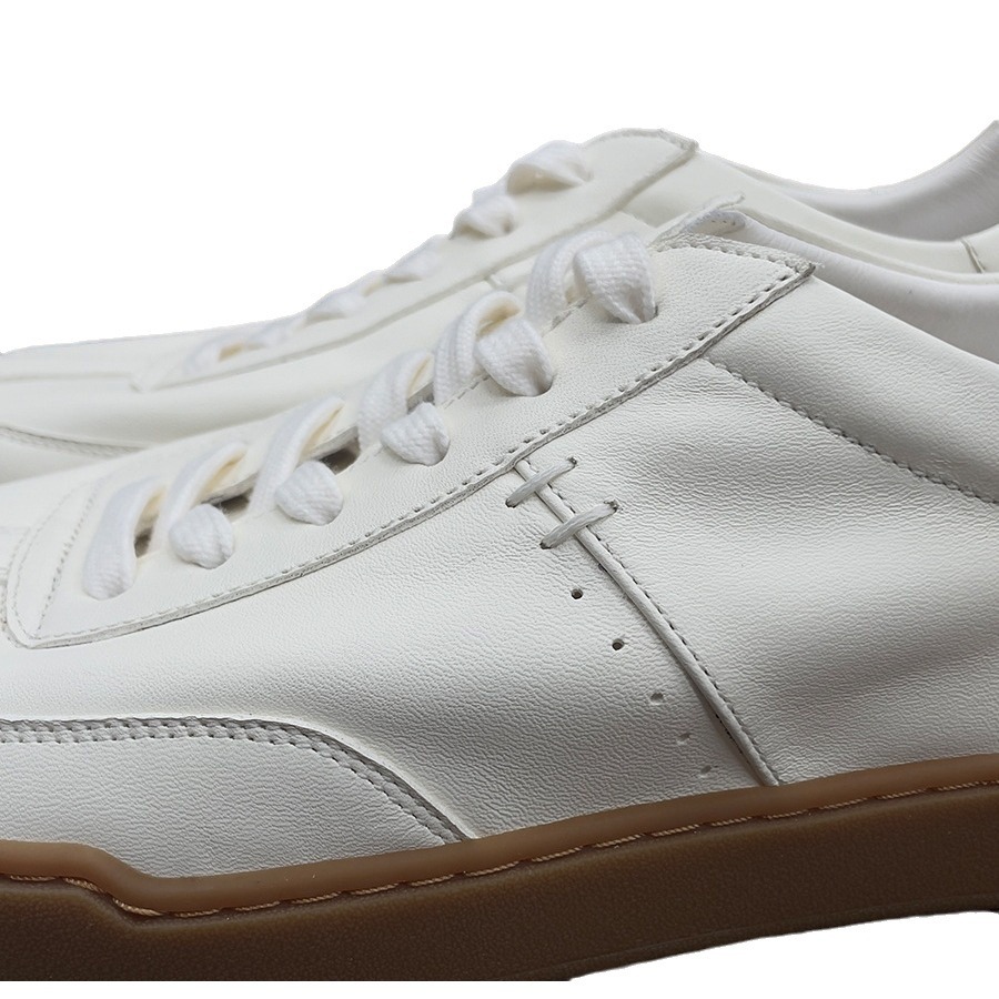 Cowhide Men's Trendy All-match Niche Casual Sneakers foto 3