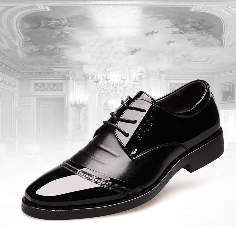 Casual Korean Pointed Leather Shoes Men foto 5