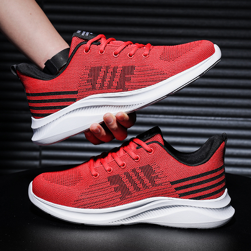 Men's Fashionable All-match Mesh Flying Woven Breathable Casual Shoes foto 4