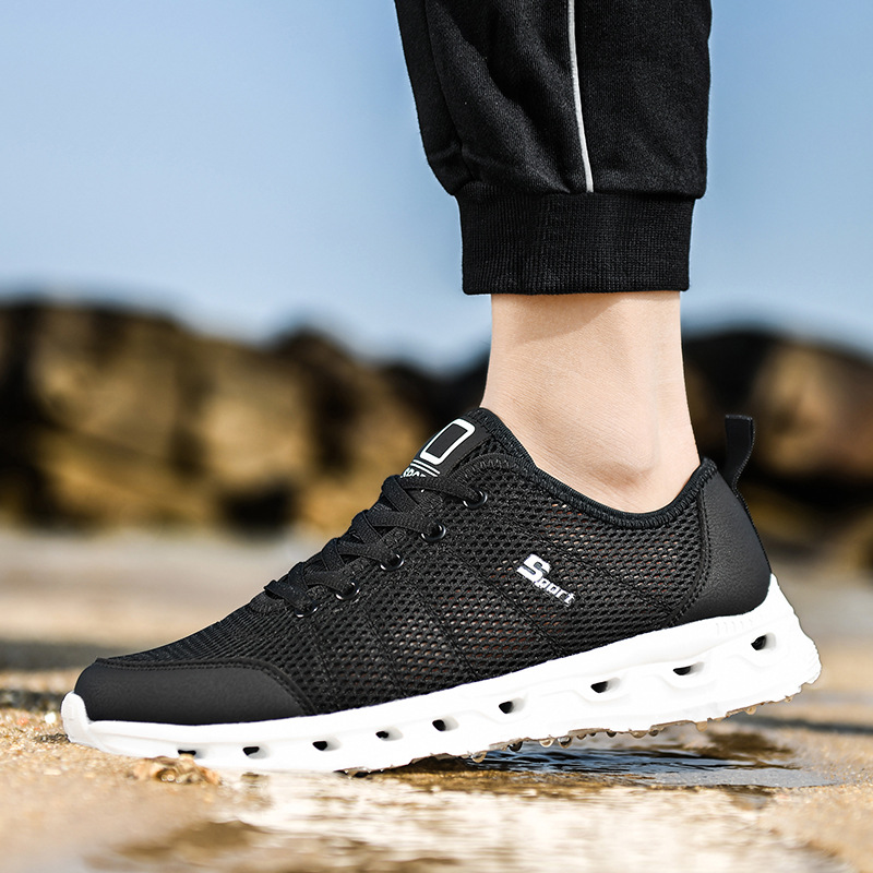 Summer New Hollowed-out Mesh Breathable Casual Sports Running Shoes foto 5