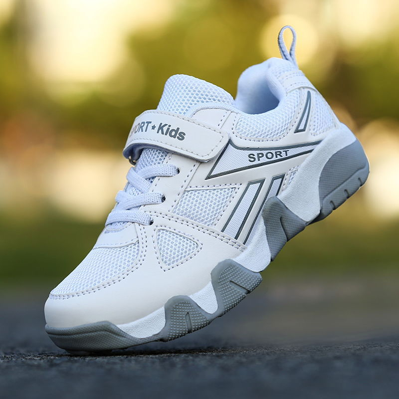 Kids Sports Mesh Shoes Boys Running Perforated Shoes With Large Mesh Holes For Breathability foto 4