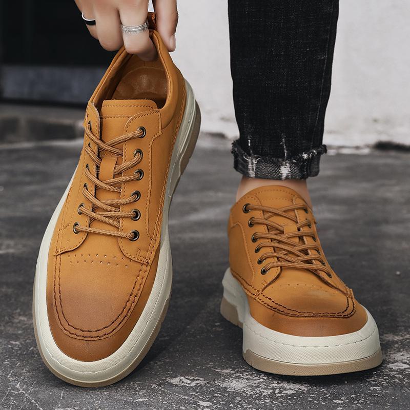 First Layer Cowhide Comfortable Fashion Men's Casual Shoes Sneaker foto 5