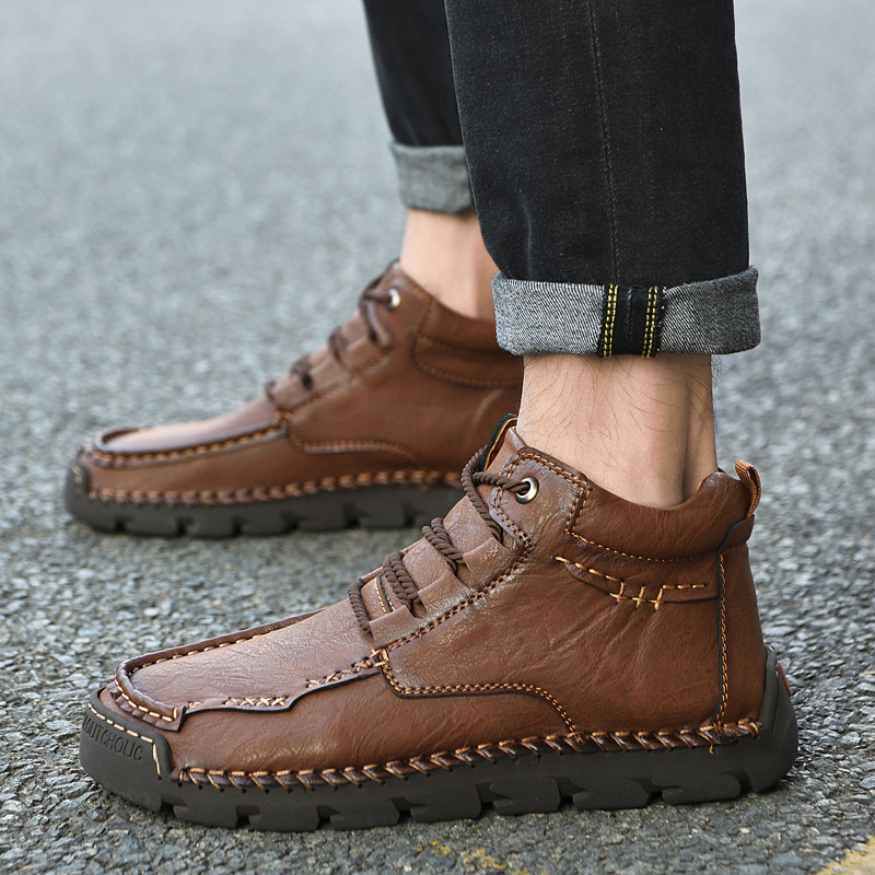 Men's Retro Casual Velvet Warm Cotton Shoes foto 5