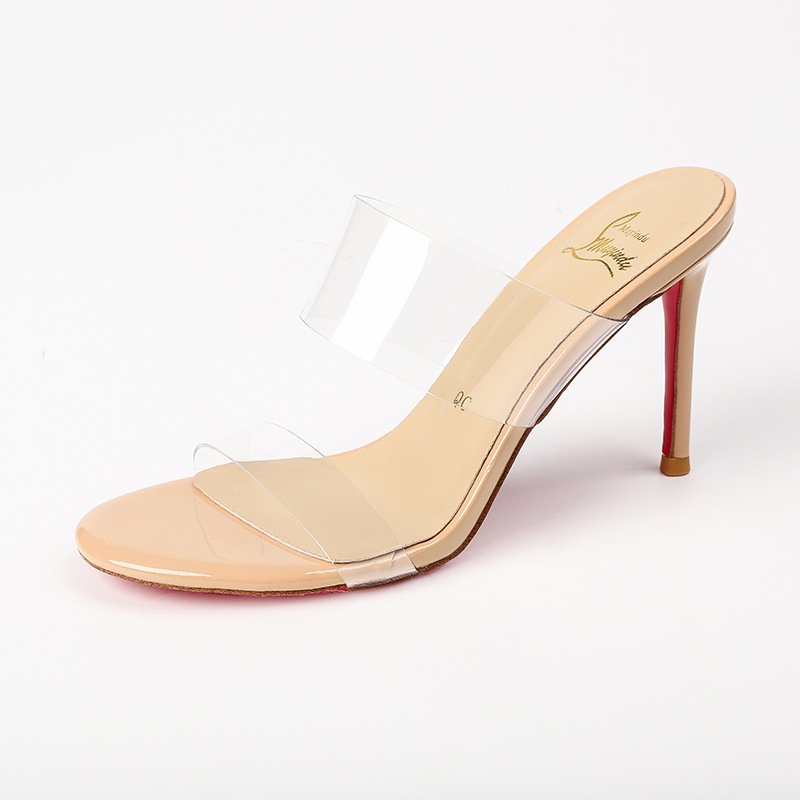 Transparent High Heels Women's Ankle-strap Stilettos Sandals foto 2