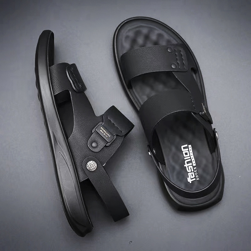 Men's Fashion Casual Breathable Cowhide Sandals foto 2