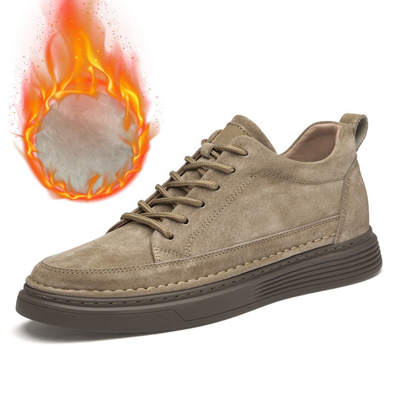Plus Size Fleece-lined Inner Height Increasing Board Shoes Male foto 2