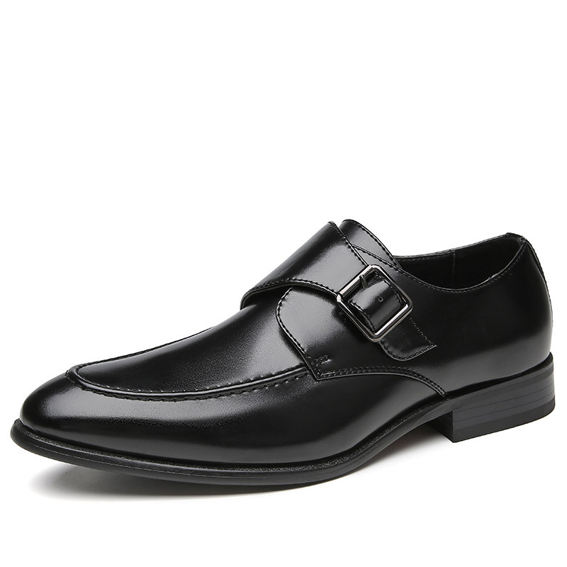 British Style Buckle Business Leather Shoes Men foto 2