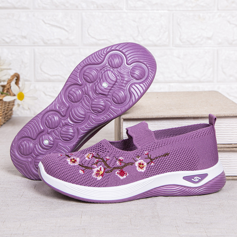Casual Slip-on Shoes With Shallow Openings And Embroidery foto 2