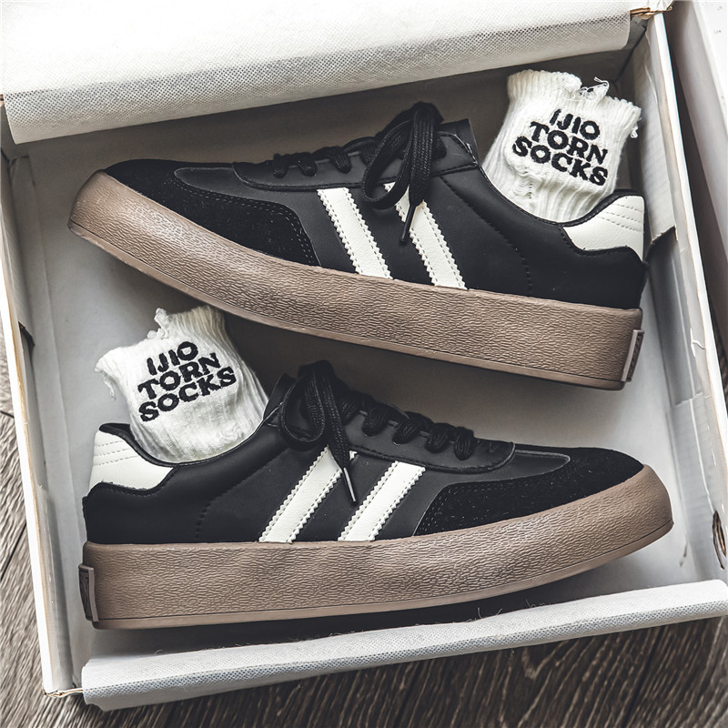 All-matching PU Leather Couple Flat Sneakers Men foto 5