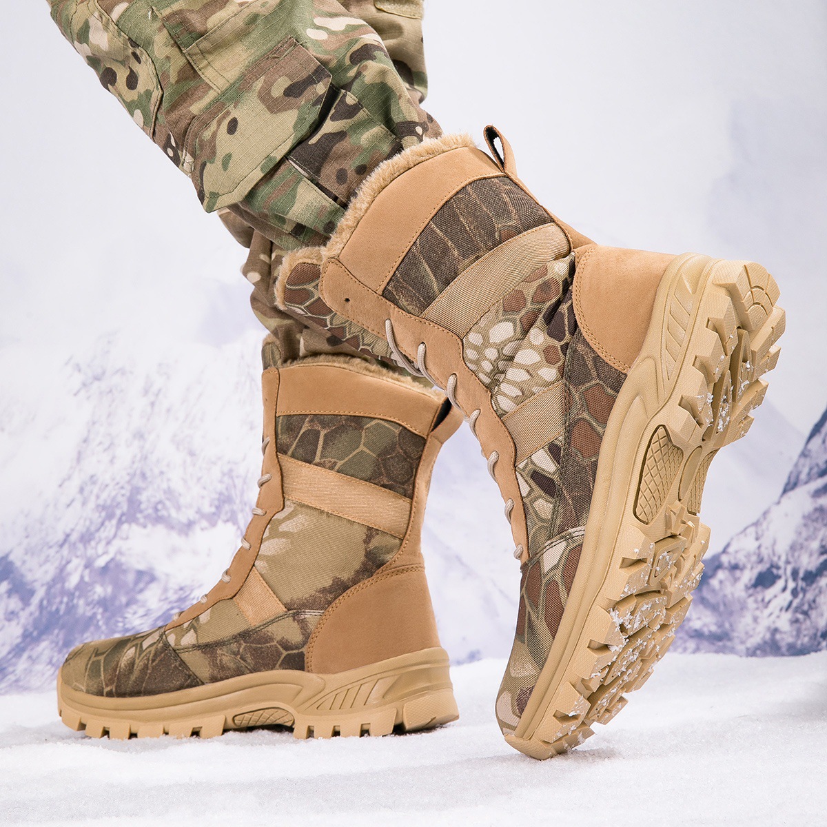 Winter Plush Thermal Cotton Boots Outdoor foto 2