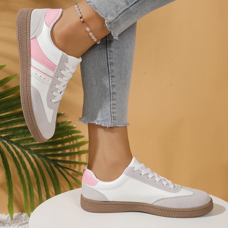 Plus-size Flat Lace-up Sneakers For Casual And Athletic Wear foto 2